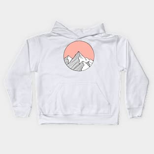 Pink Mountains Kids Hoodie